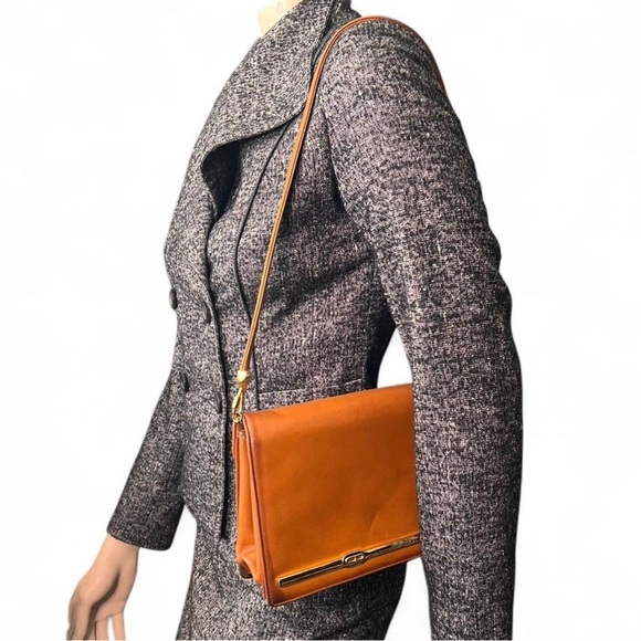 Vintage Christian Dior Tan Leather Shoulder Bag - Picture 7 of 8